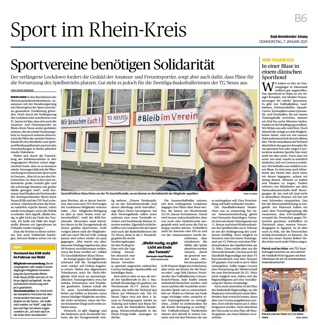 Read more about the article Sportvereine benötigen Solidarität