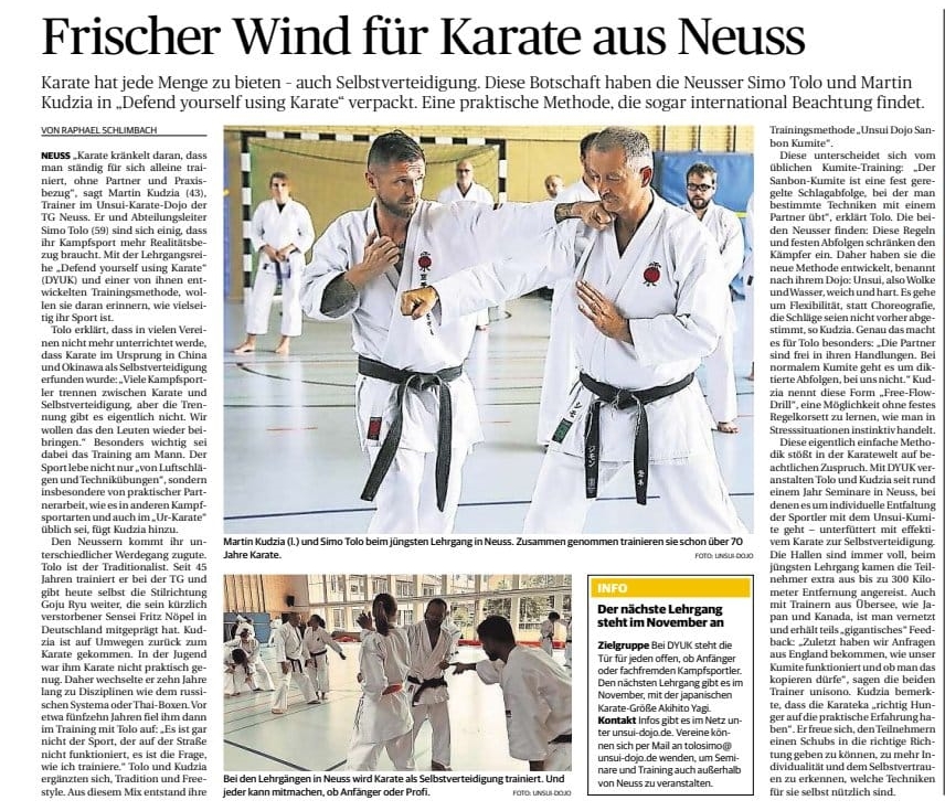 You are currently viewing Frischer Wind für Karate aus Neuss