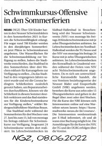 Read more about the article Schwimmkursoffensive Sommerferien