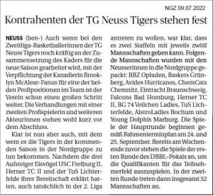 Read more about the article Kontrahenten der Tigers stehen fest