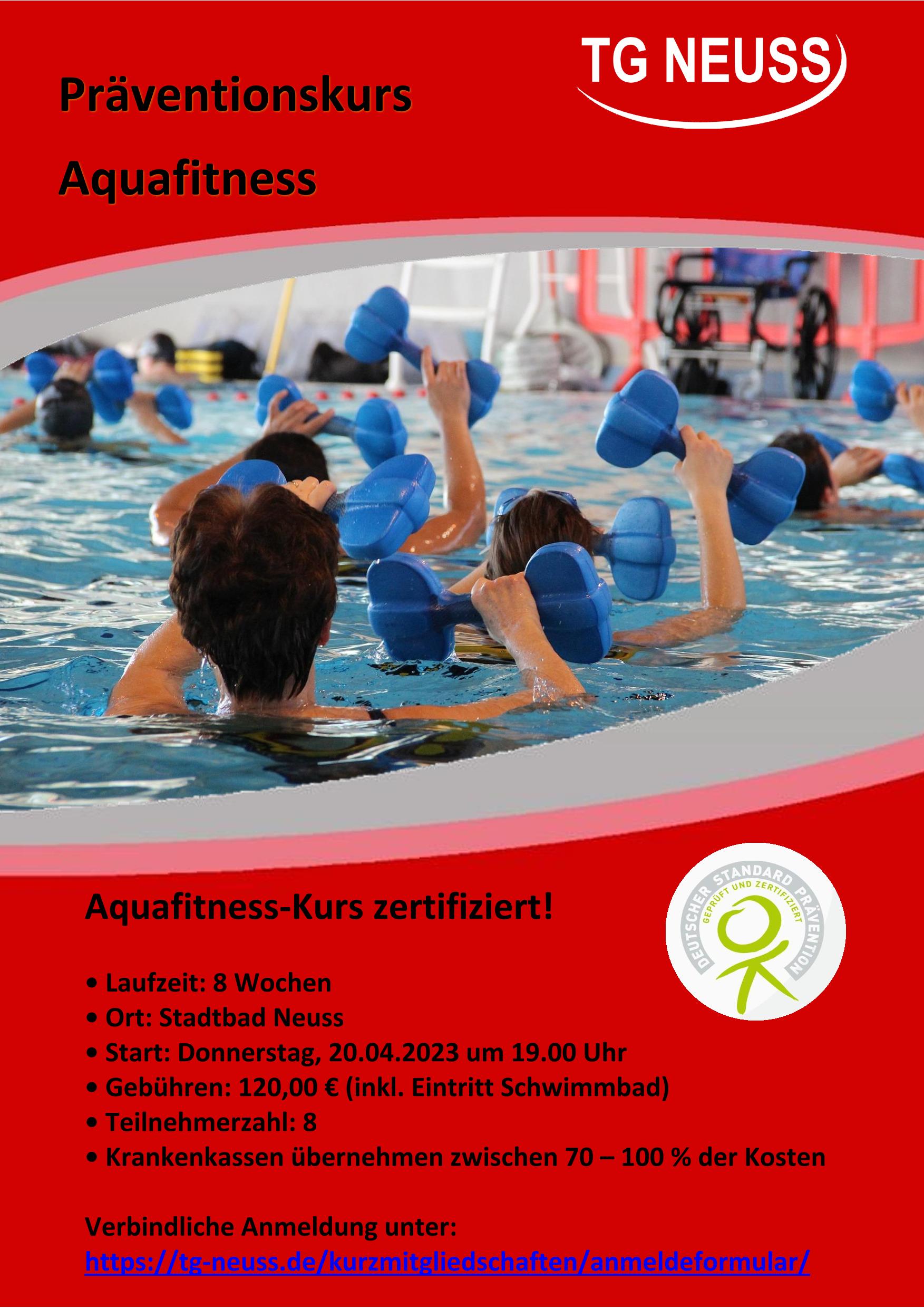 Read more about the article Neu: präventiver Aquafitness-Kurs