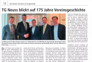 Read more about the article TG Neuss blickt auf 175 Jahre Vereinsgeschichte