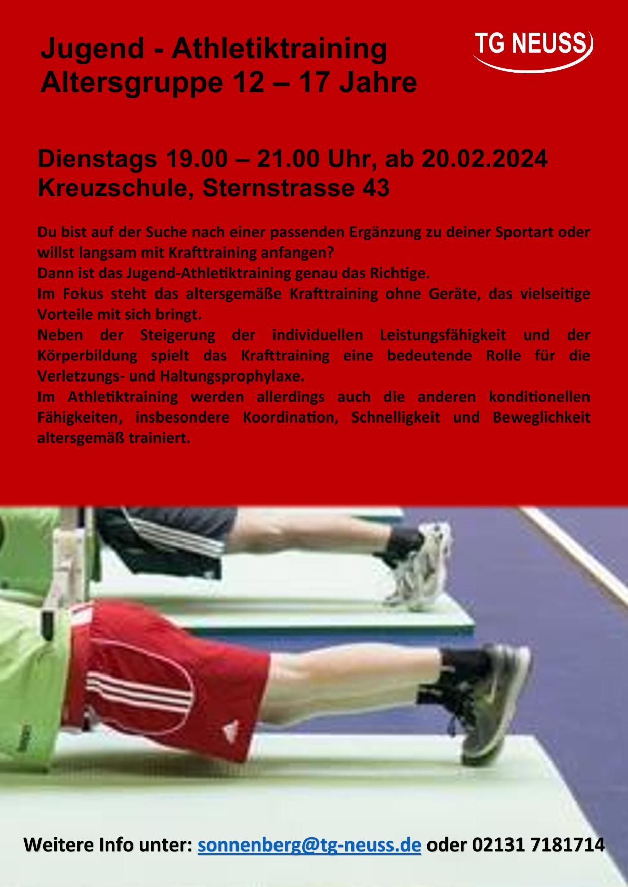 You are currently viewing TG bietet an: Jugend-Athletiktraining