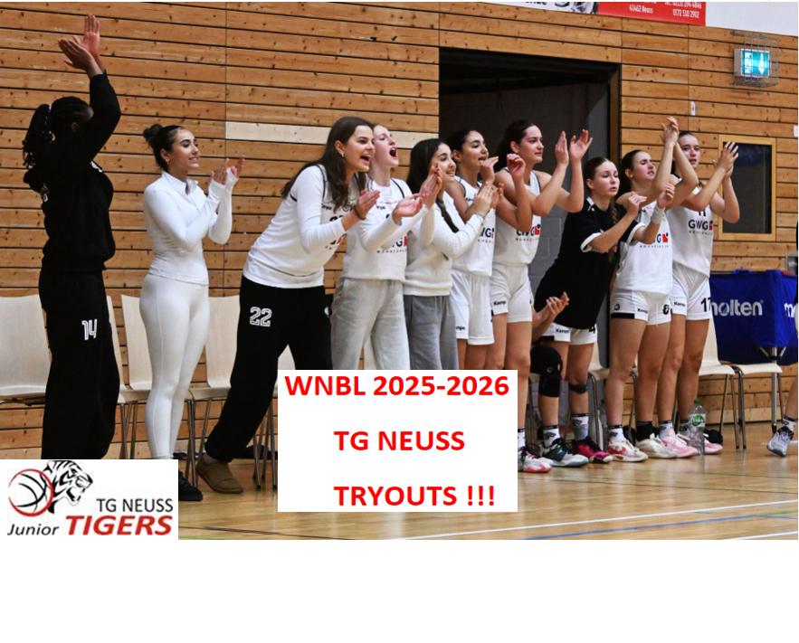 Mehr über den Artikel erfahren WNBL TG NEUSS JUNIOR TIGERS 2025-2026 -TRYOUTS