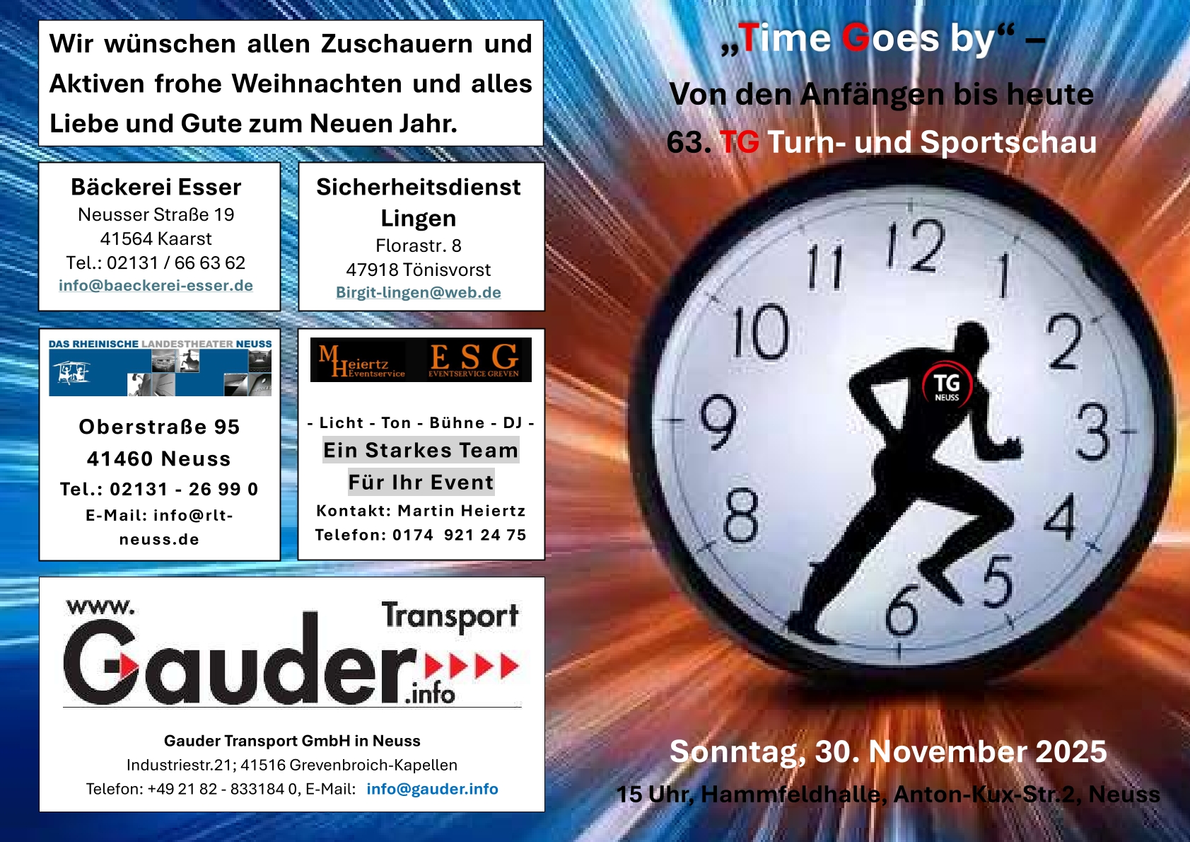 Mehr über den Artikel erfahren 63. TG Turn- und Sportschau