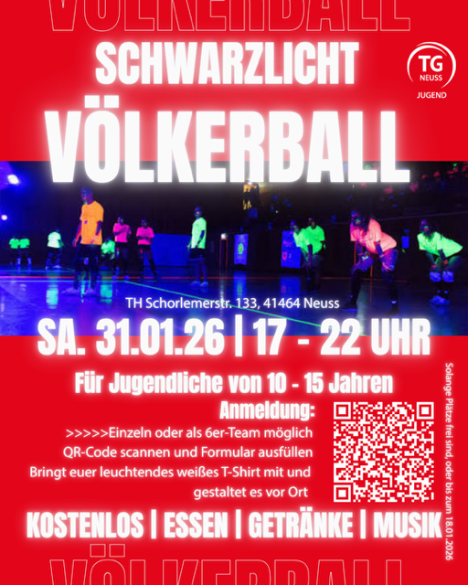 Du betrachtest gerade Schwarzlicht Völkerball für Jugendliche 🏐