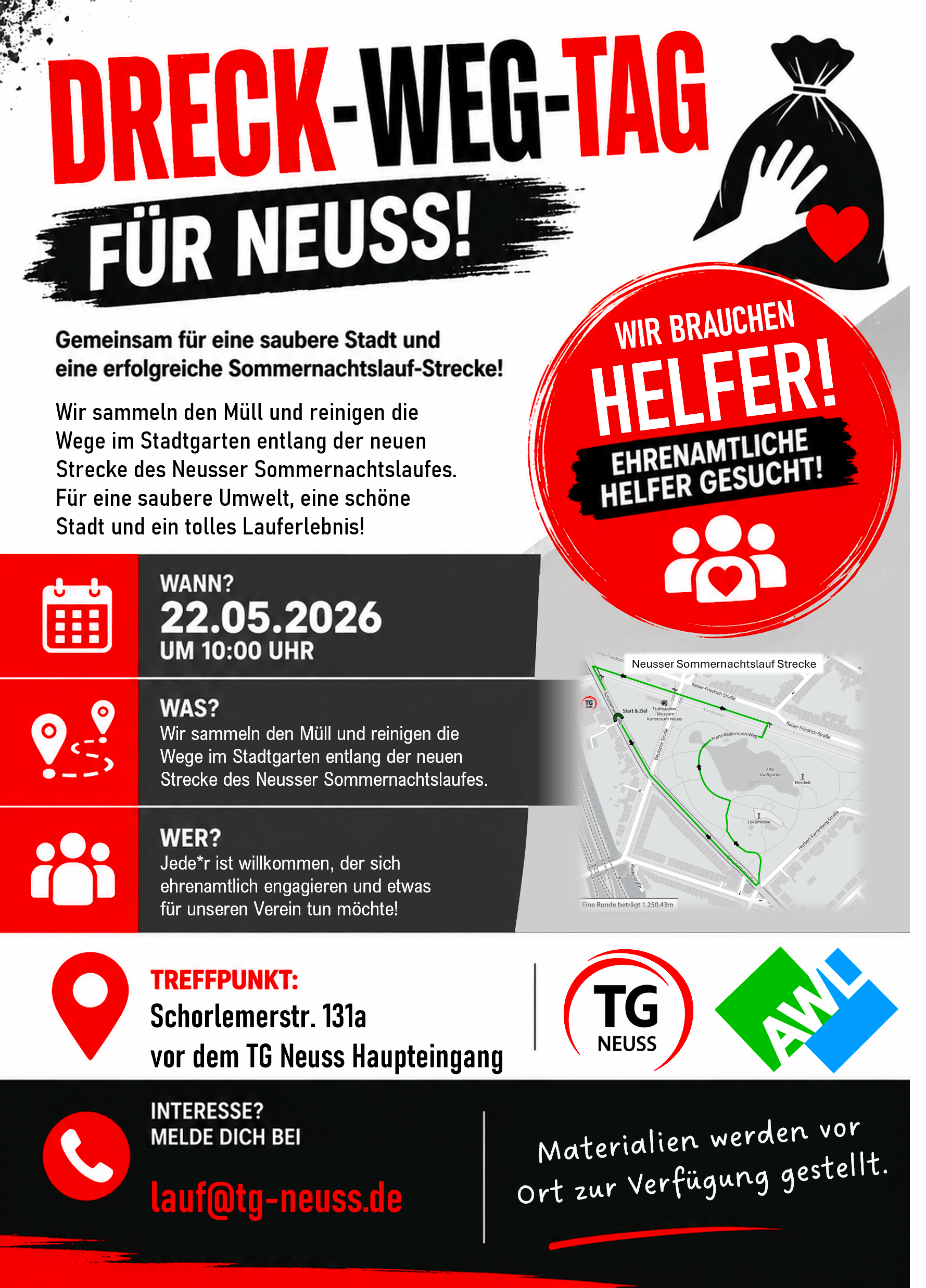 Du betrachtest gerade „Dreck-weg-Tag entlang der Sommernachtslauf-Strecke“