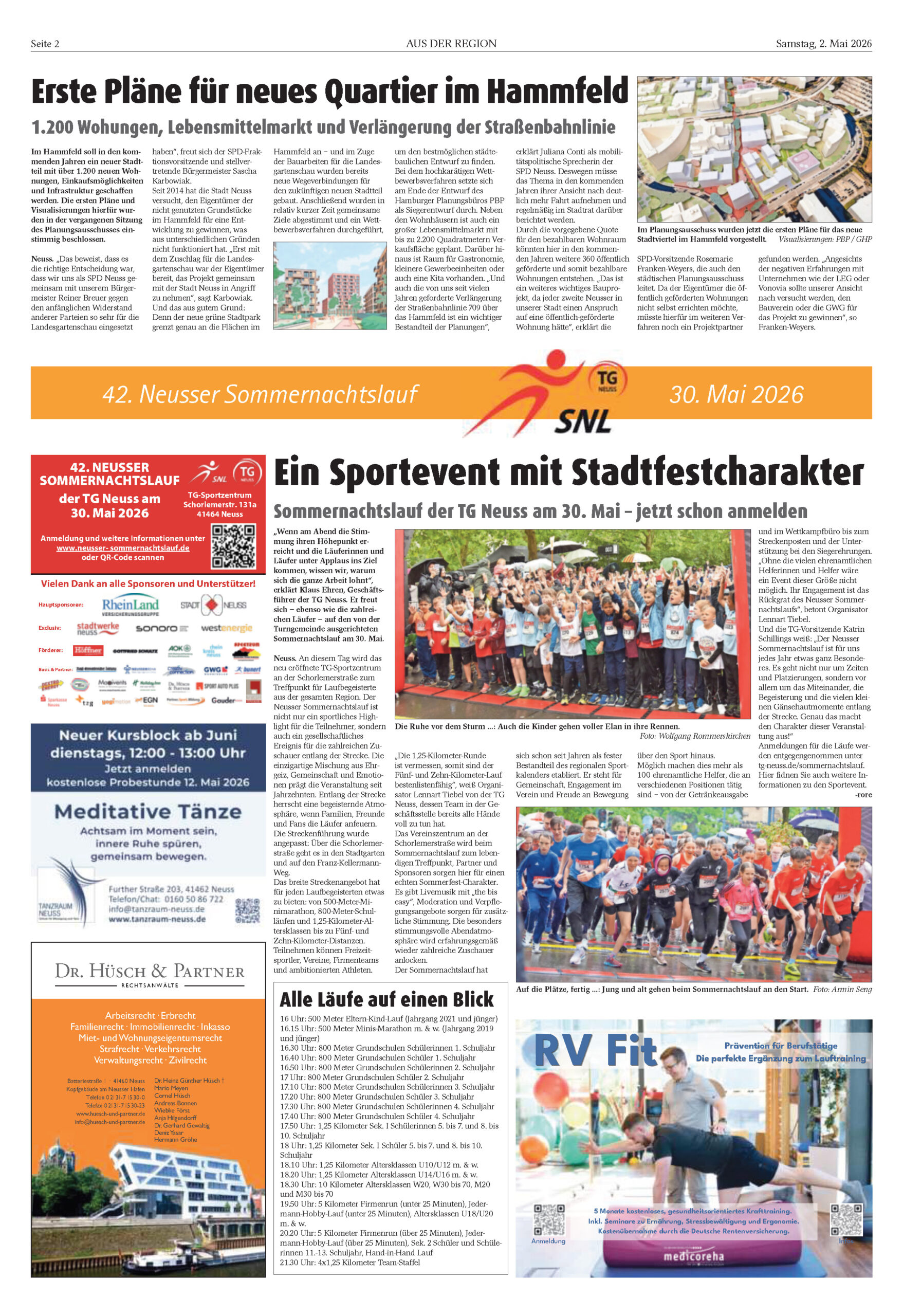 Du betrachtest gerade Ein Sportevent mit Stadtfestcharakter: Sommernachtslauf der TG Neuss am 30. Mai – jetzt schon anmelden