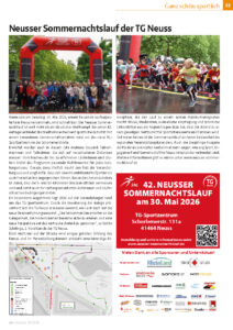 Mehr über den Artikel erfahren Neusser Sommernachtslauf der TG Neuss