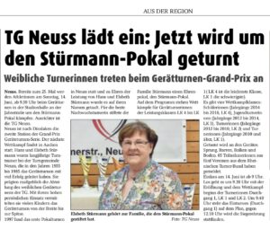 Mehr über den Artikel erfahren Jetzt wird um den Stürmann-Pokal geturnt