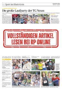 Mehr über den Artikel erfahren Die große Laufparty der TG Neuss