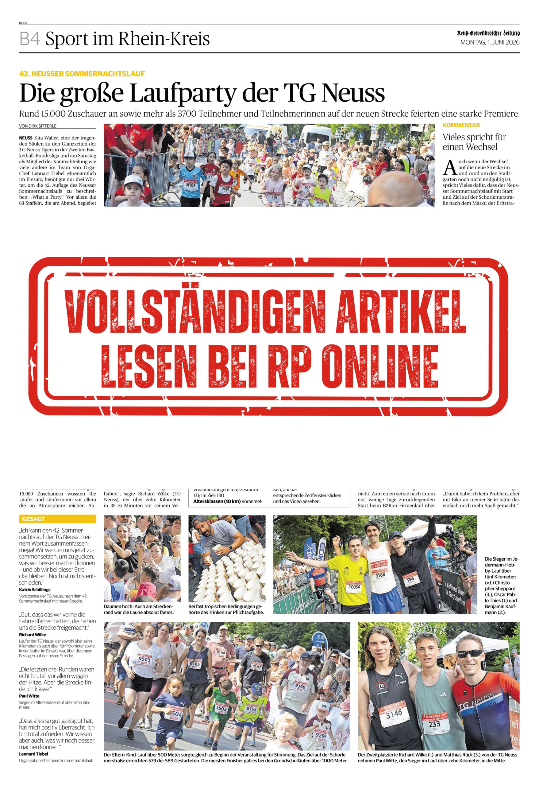 Du betrachtest gerade Die große Laufparty der TG Neuss